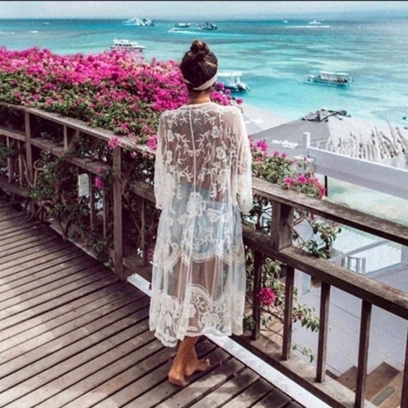 KismetsKloset Tops - The ESME Embroidered Kimono Duster
